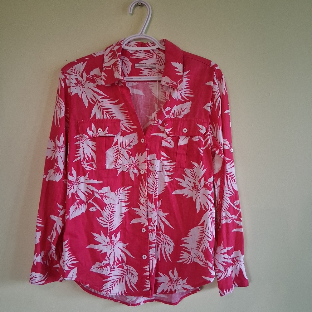 Jamaica Jaxx Linen/Cotton Button Down -Womans small